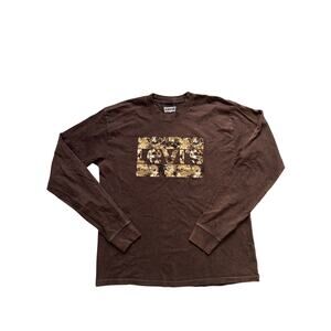 Levi's Brown Men's Long Sleeve Shirts, Medium